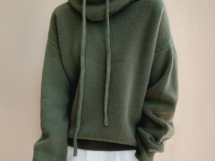 Gemütlicher Strick-Hoodie-Pullover für lässigen Komfort