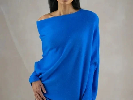 Asymmetrisch Drapierter Pullover