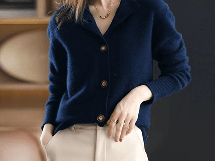 Gemütlicher Kaschmir-Strickcardigan-Pullover