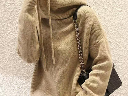 Gemütlicher Strick-Hoodie-Pullover für lässigen Komfort