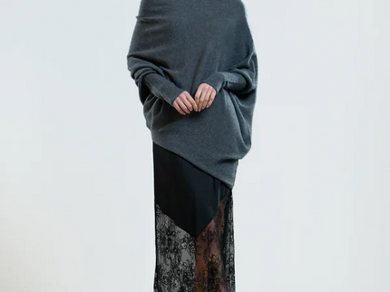 Asymmetrisch Drapierter Pullover