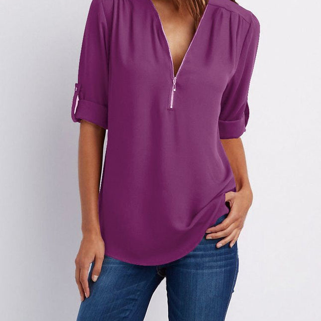 Langärmelige Lockere Bluse