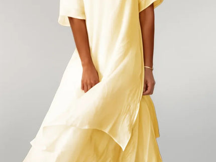 einfarbiges Maxikleid