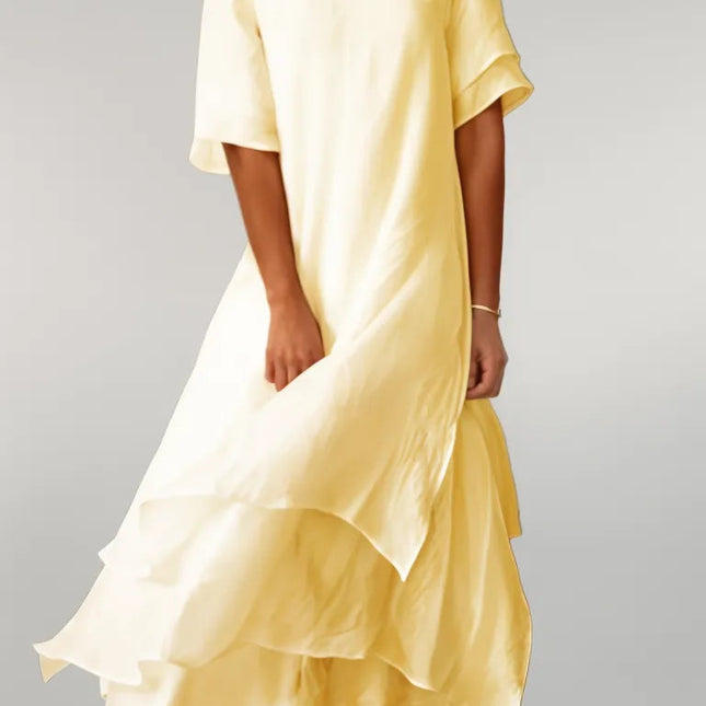 einfarbiges Maxikleid