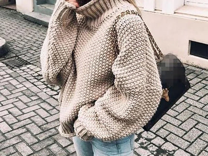 Pullover mit halbhohem Kragen