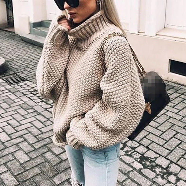 Pullover mit halbhohem Kragen