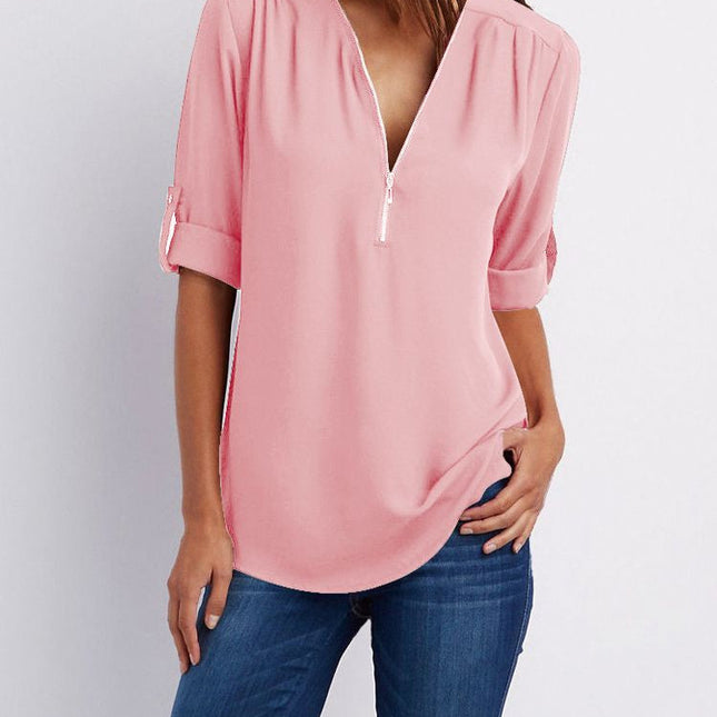 Langärmelige Lockere Bluse