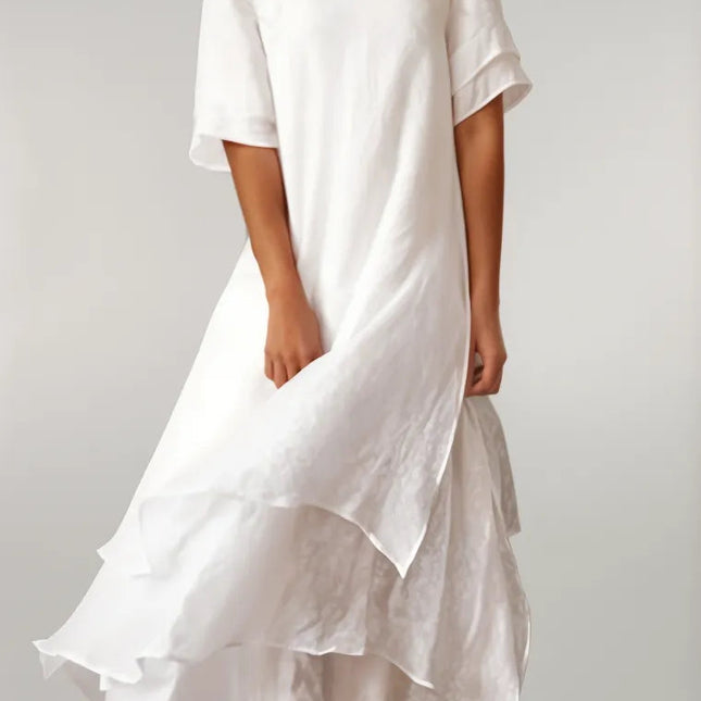 einfarbiges Maxikleid