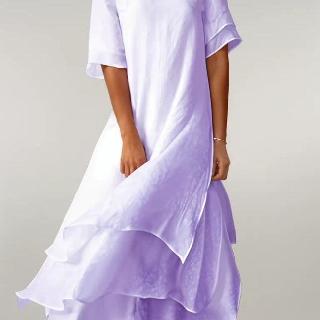 einfarbiges Maxikleid