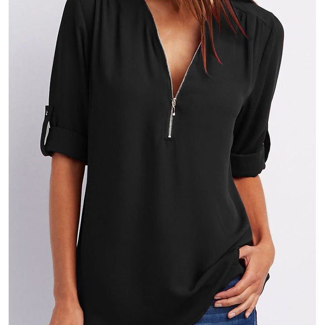 Langärmelige Lockere Bluse