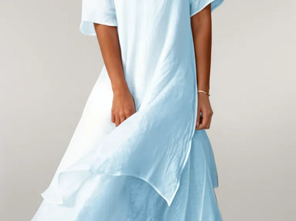 einfarbiges Maxikleid