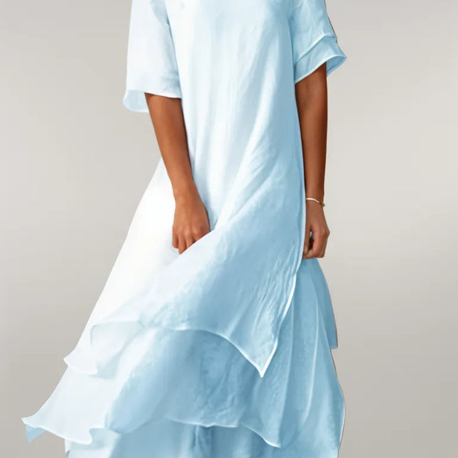 einfarbiges Maxikleid