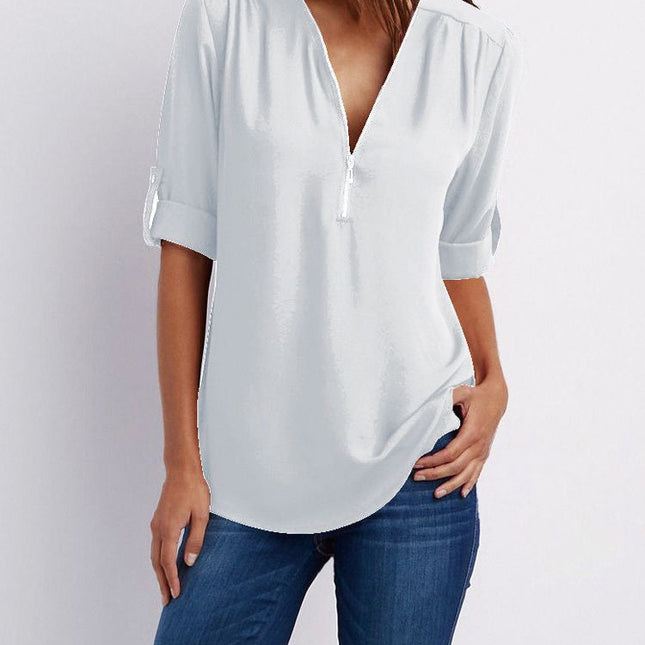 Langärmelige Lockere Bluse