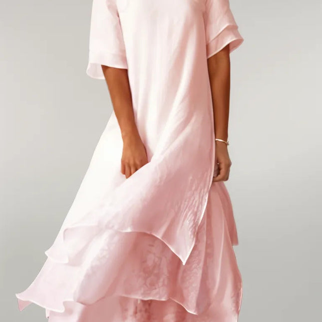 einfarbiges Maxikleid