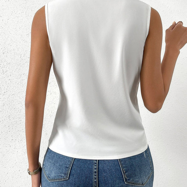 Elegantes ärmelloses einfarbiges Top