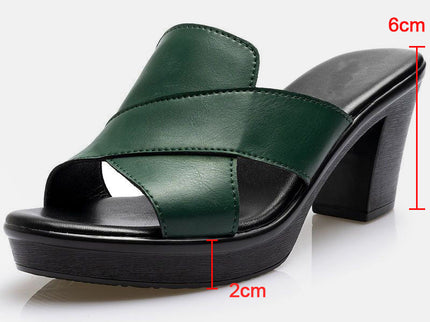 Damen Chunky Platform High Heel Sandalen