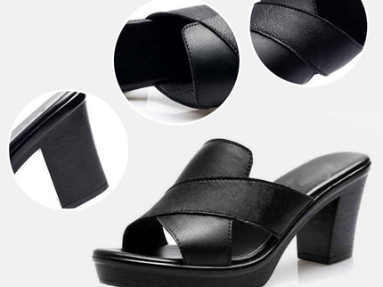 Damen Chunky Platform High Heel Sandalen