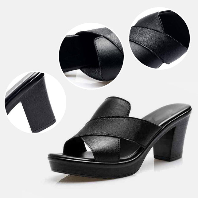 Damen Chunky Platform High Heel Sandalen