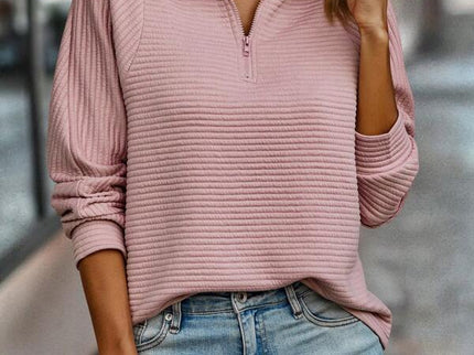 Lässiger Zip-up-Pullover