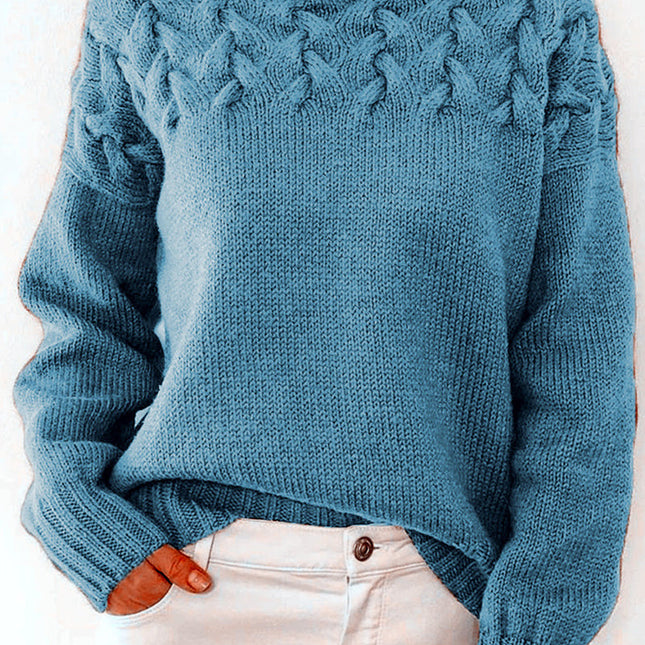 Lässige Rollkragenpullover aus festem Gewebe