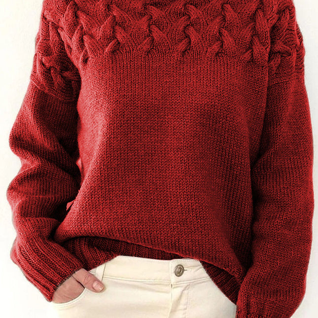 Lässige Rollkragenpullover aus festem Gewebe