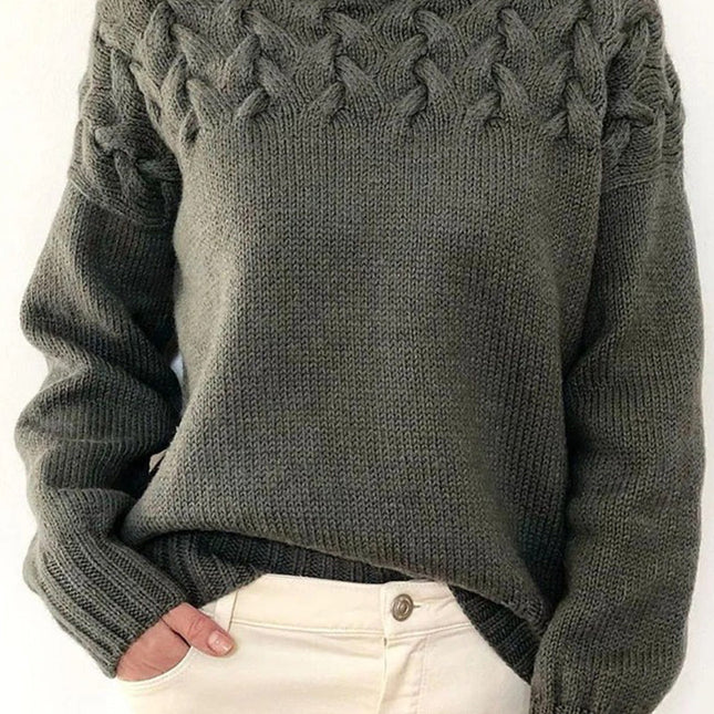 Lässige Rollkragenpullover aus festem Gewebe