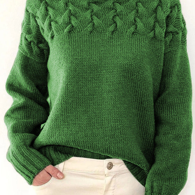 Lässige Rollkragenpullover aus festem Gewebe