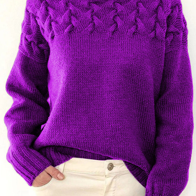 Lässige Rollkragenpullover aus festem Gewebe