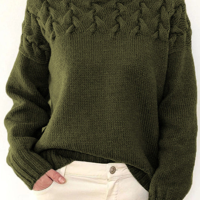 Lässige Rollkragenpullover aus festem Gewebe