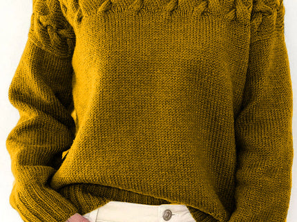 Lässige Rollkragenpullover aus festem Gewebe