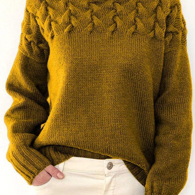 Lässige Rollkragenpullover aus festem Gewebe
