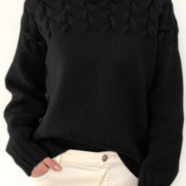 Lässige Rollkragenpullover aus festem Gewebe
