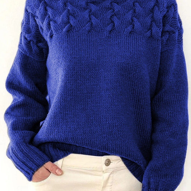 Lässige Rollkragenpullover aus festem Gewebe