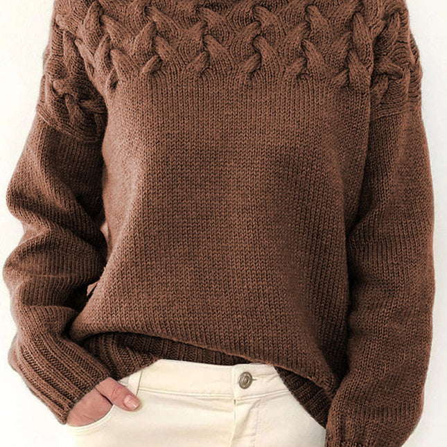 Lässige Rollkragenpullover aus festem Gewebe