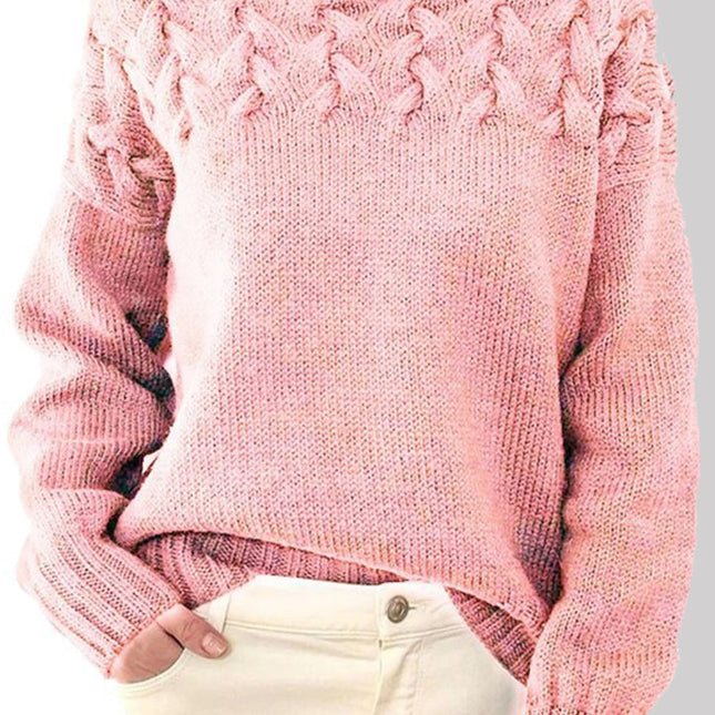Lässige Rollkragenpullover aus festem Gewebe