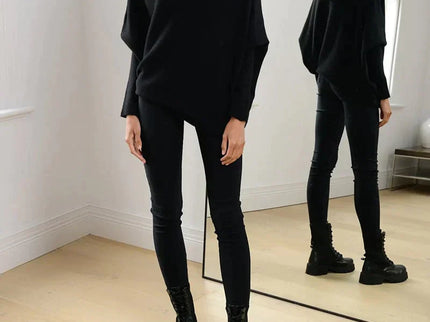 Asymmetrisch drapierter Pullover