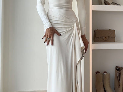 Elegantes fließendes Chiffon-Abendkleid