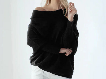 Asymmetrisch Drapierter Pullover