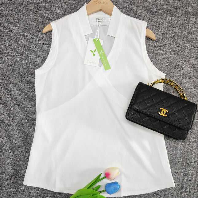 Elegantes ärmelloses einfarbiges Top