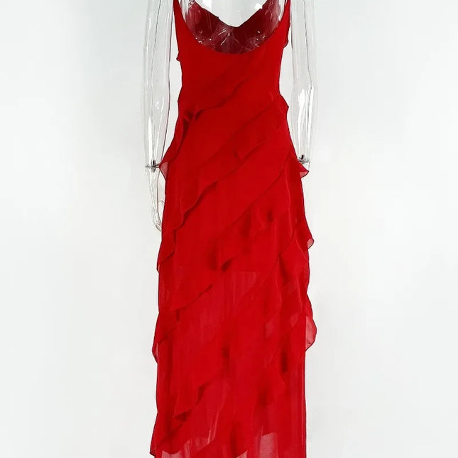 Rote Chiffon-Unterkleider für Damen