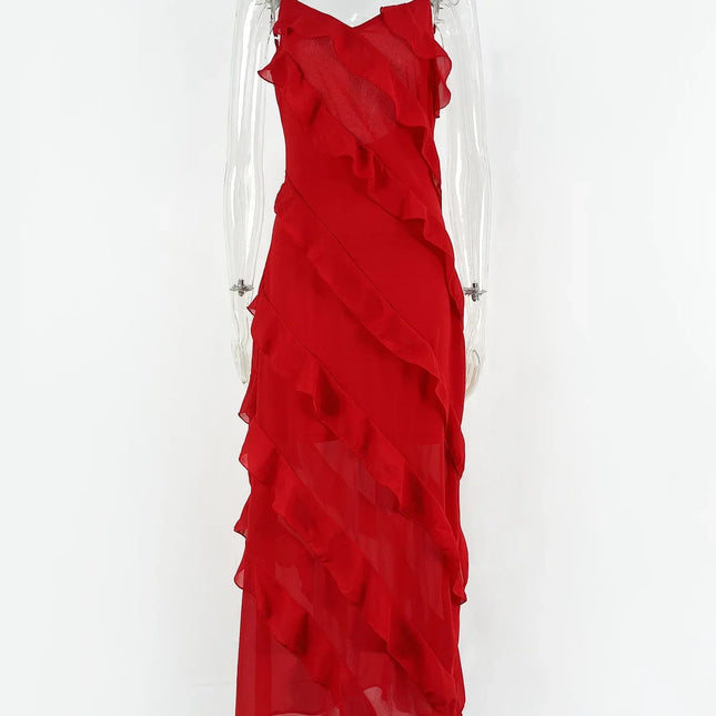 Rote Chiffon-Unterkleider für Damen