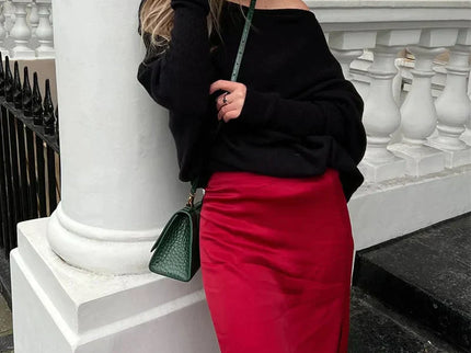 Asymmetrisch drapierter Pullover