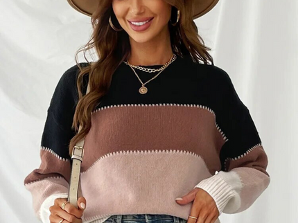 Gestreifter Strickpullover