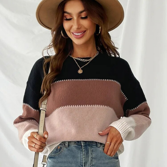 Gestreifter Strickpullover