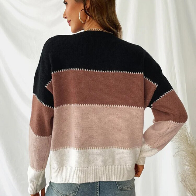 Gestreifter Strickpullover