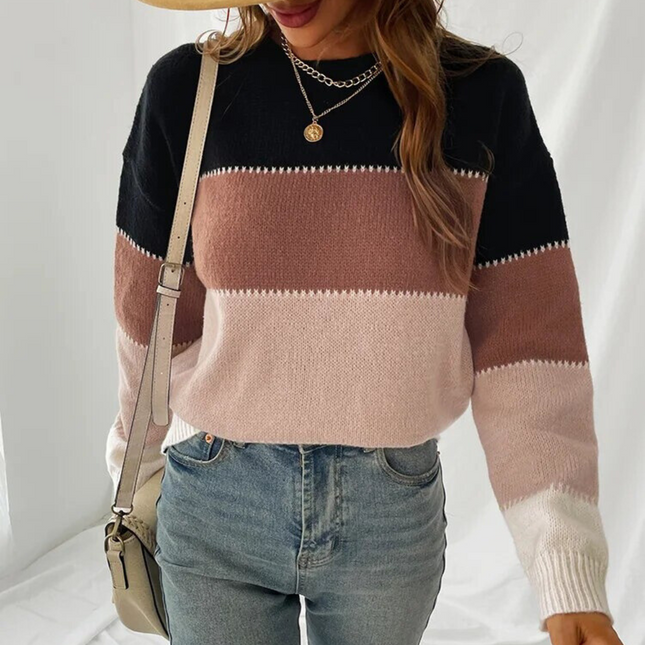 Gestreifter Strickpullover