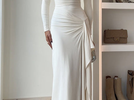 Elegantes fließendes Chiffon-Abendkleid