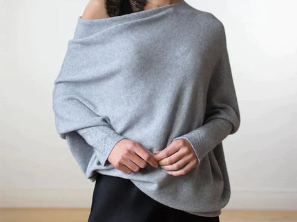 Asymmetrisch drapierter Pullover