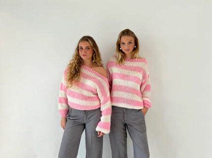 Gemütlicher leichter Strickpullover für lässigen Komfort