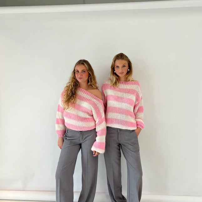 Gemütlicher leichter Strickpullover für lässigen Komfort